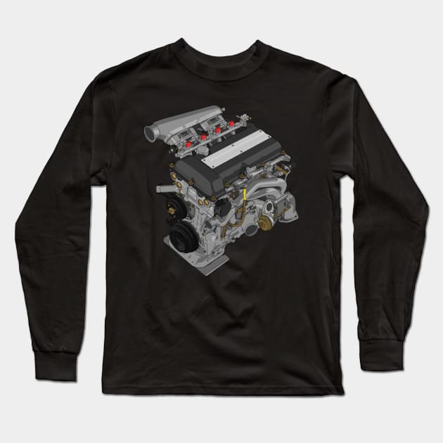 SR20 Blacktop Long Sleeve T-Shirt by ArtyMotive